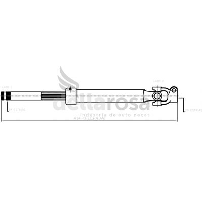 P03455 - Coluna de Direção (414mm)